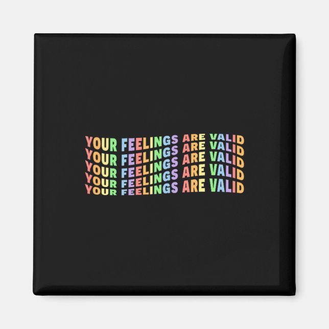 Íman Sentimentos São Válidos Saúde Mental Pastel Orgulh (Frente)