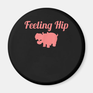 Íman Sentindo Hip Hippopotamus Engraçado Hippo Kid Pres