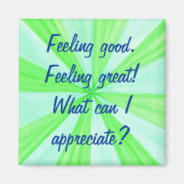 Íman Sentir-se bem, sentir excelente, ímãs de afirmação