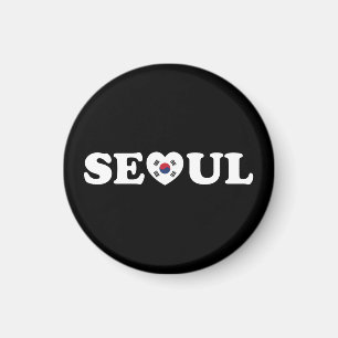 Íman Seoul Love Heart Taegeukgi Flag