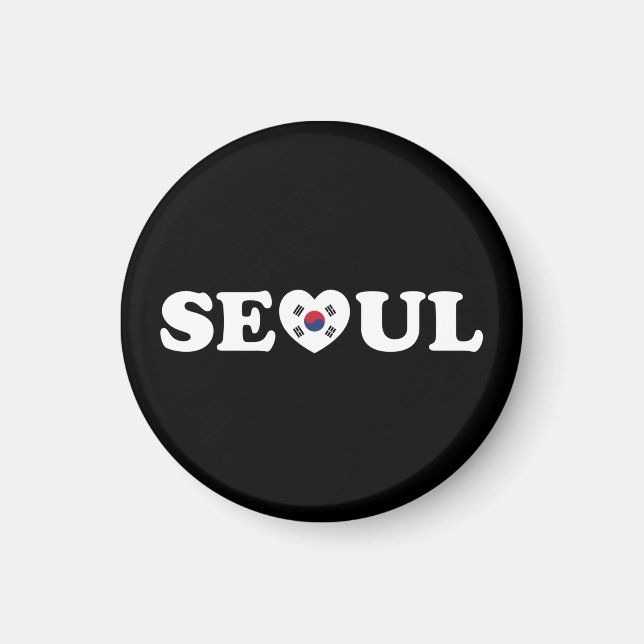 Íman Seoul Love Heart Taegeukgi Flag (Frente)