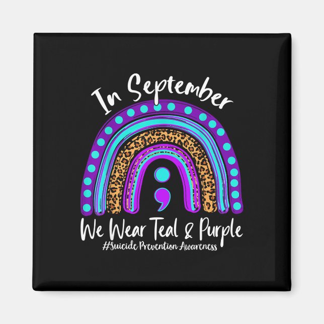 Íman September wear teal &amp; purple prevention (Frente)