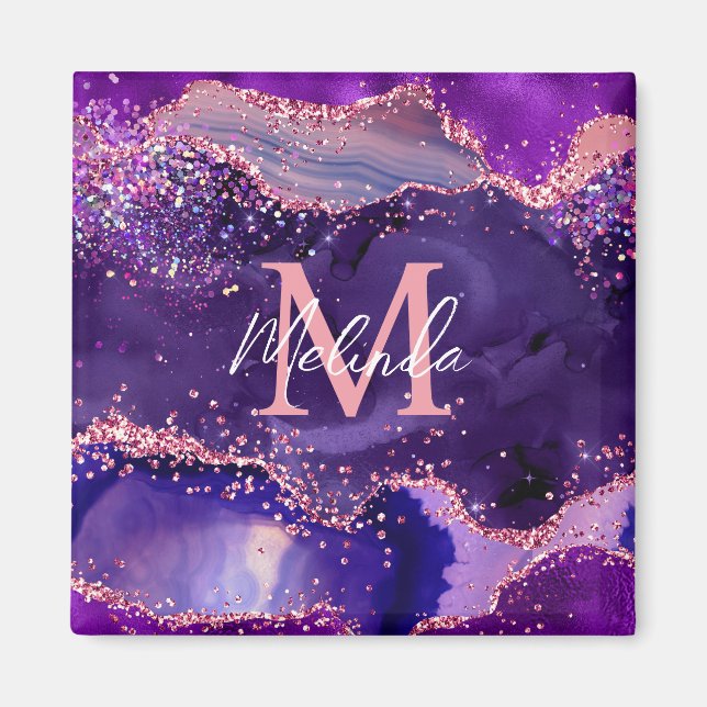 Íman Sequências Lípticas Roxas Escuras e Rosa Agitam (Frente)