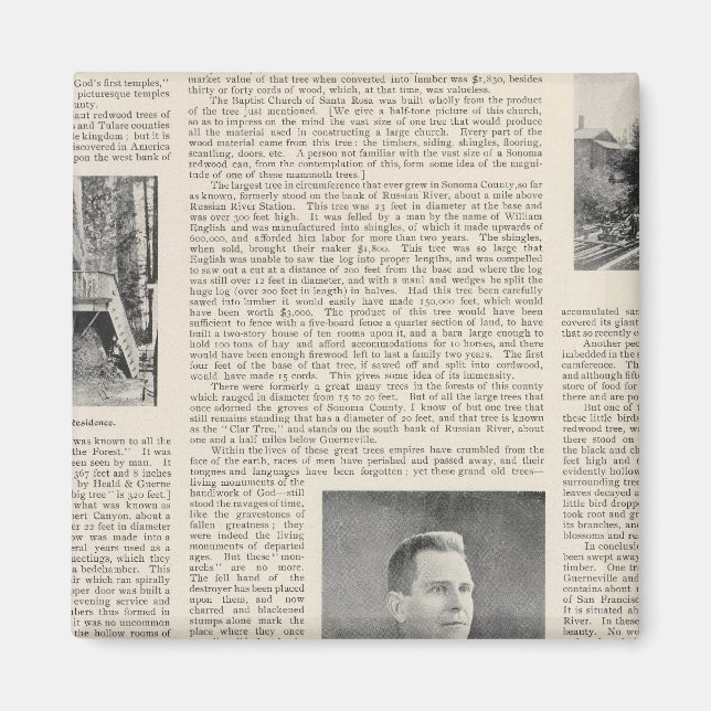 Íman Sequoia de Sonoma, Califórnia (Frente)