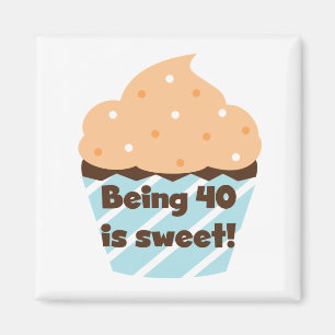 Íman Ser 40 é t-shirt e presentes doces do aniversári