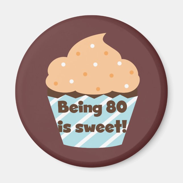 Íman Ser 80 é t-shirt e presentes doces do aniversário (Frente)