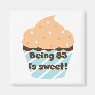 Íman Ser 85 é t-shirt e presentes doces do aniversári