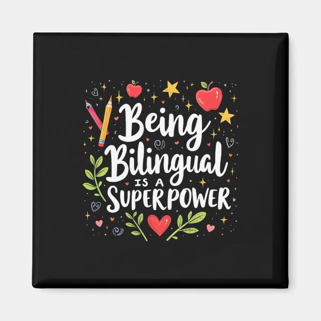 Íman Ser Bilingue É Um Superpoder De Volta à Escola ESL (Frente)