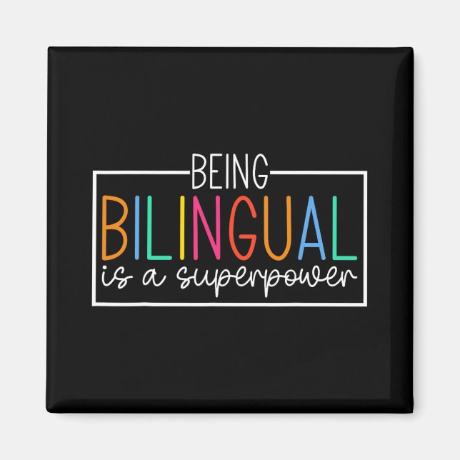 Íman Ser Bilíngue É Um Superpoder Volta às Aulas Engraç (Frente)