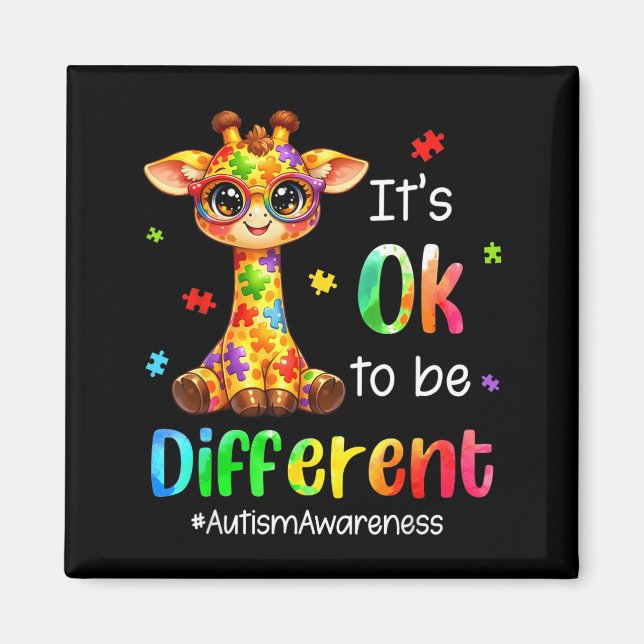 Íman Ser Diferente Girafa Fofa Animal Autismo (Frente)