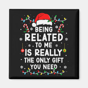 Íman Ser Parente Meu Camisa de Natal Divertida Família