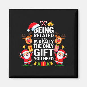 Íman Ser Parente Meu Camisa de Natal Divertida Família