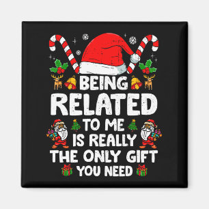 Íman Ser Parente Meu Camisa de Natal Divertida Família 