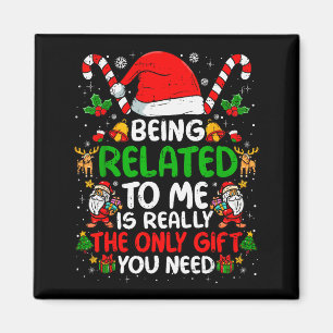 Íman Ser Parente Meu Natal Divertido Família Xmas Roupa