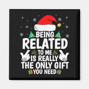 Íman Ser Parente Meu Piada de Natal Família Xmas Camisa