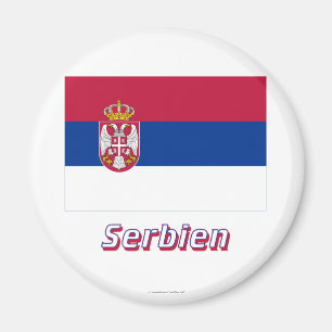 Íman Serbien Flagge mit Namen