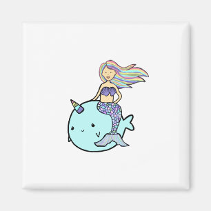 Íman Sereia com Cabelo Arco-Íris Pet Narwal