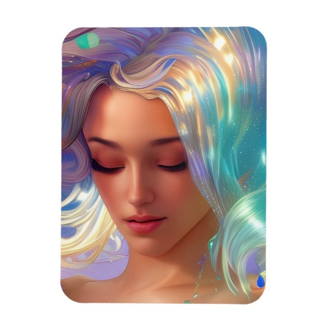 Íman Sereia com Cabelo Shimmering (Vertical)