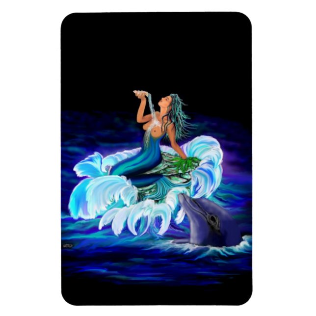 Íman Sereia com golfinho (Vertical)