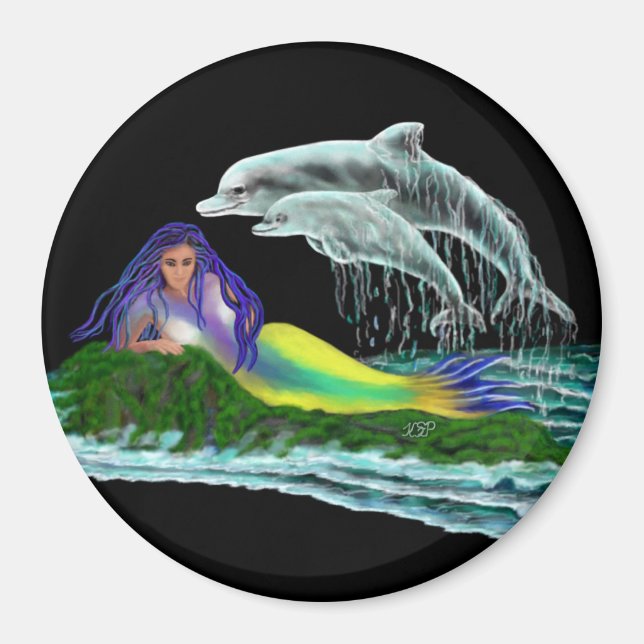 Íman Sereia com golfinhos (Frente)