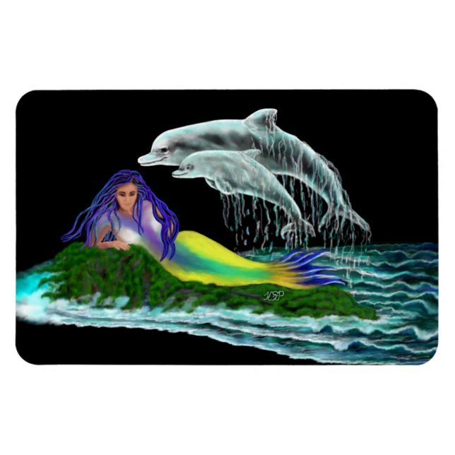 Íman Sereia com golfinhos (Horizontal)
