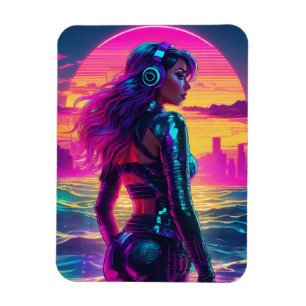 Íman Sereia Cyberpunk Flexível Ímã de Foto