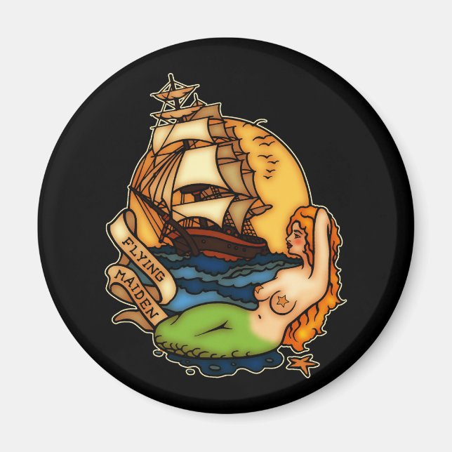 Íman Sereia e navio pirata (Frente)