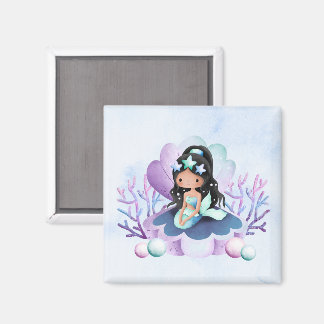 Íman Sereia Mágica | Aniversário Aquarela