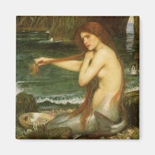 Íman Sereia pelo Waterhouse de JW, arte da mitologia do