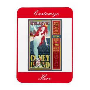 Íman sereia redheaded do Coney Island