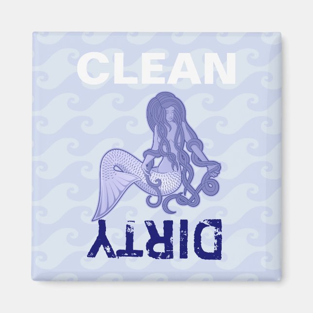 Íman Sereia Sentada Azul (Frente)