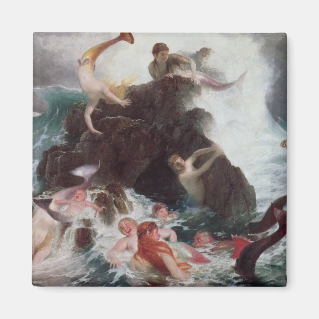 Íman Sereias em Play, 1886 (óleo na canvas) (Frente)