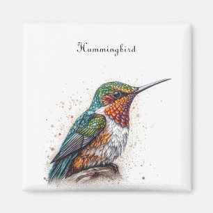 Íman Serenata de Hummingbird, personalizada