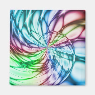 Íman Serendipidade Arte Fractal Multicolor
