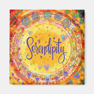Íman Serendipity Fun Trendy Inspirivity ONE WORD Magnet