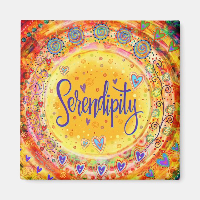 Íman Serendipity Fun Trendy Inspirivity ONE WORD Magnet (Frente)