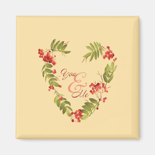 Íman Serene Evergreen design para amantes do outono (Frente)