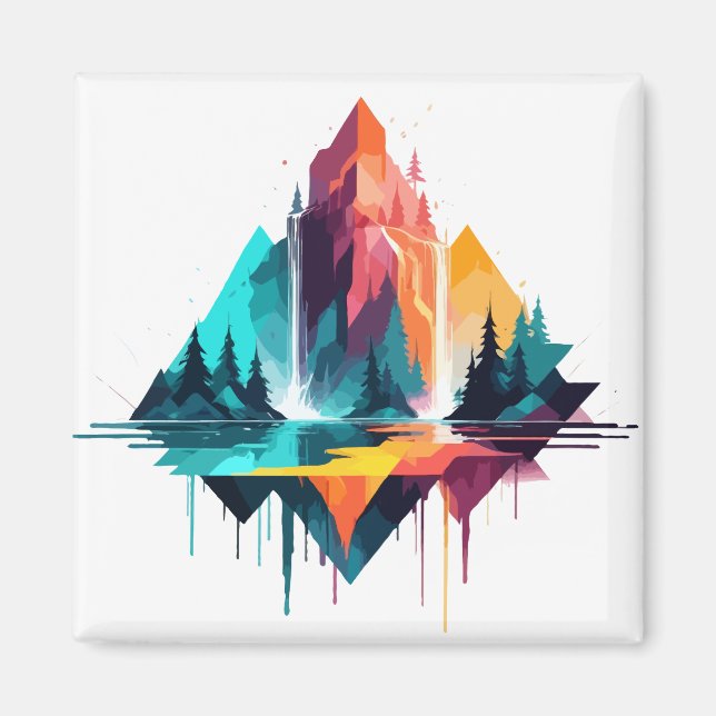 Íman Serene Landscape Calm Tranquil Nature Mounts (Frente)