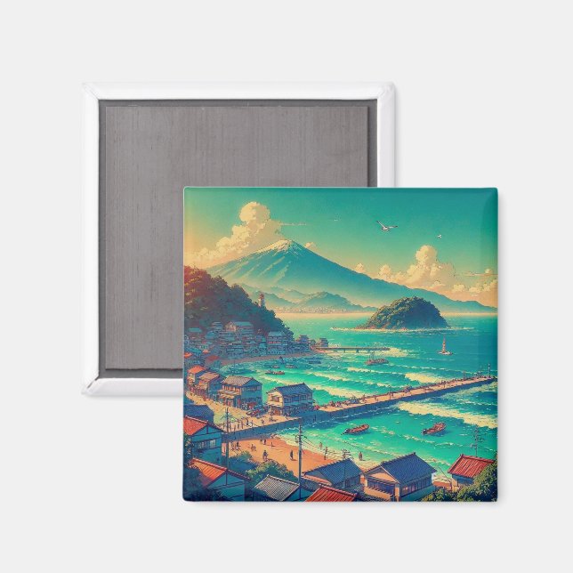 Íman Serene Shores de Fuji (Front/Back)