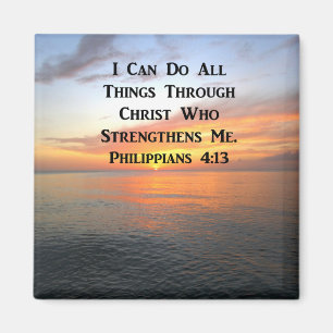 ÍMAN SERENE SUNRISE PHILIPIANS 4:13 SCRIPTURE FOTO