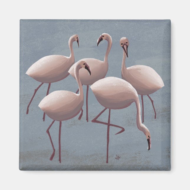 Íman Serengeti Pink Flamingos | Safari Wildlife Fridge (Frente)