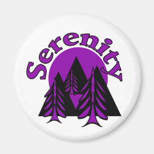 Íman Serenidade Citação Moderna Roxo Roxo Árvores