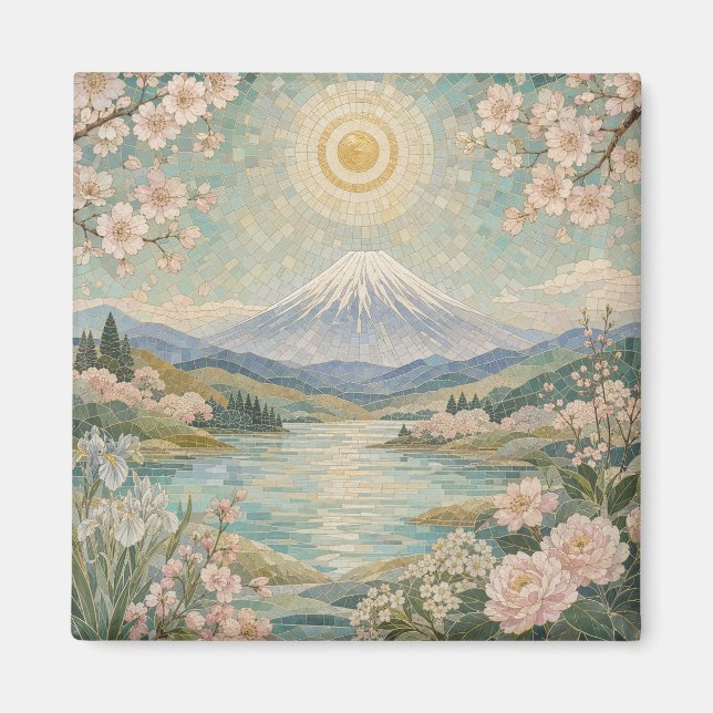 Íman Serenidade da Primavera em Mosaico (Frente)