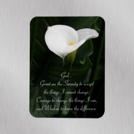 Íman Serenity Prayer Calla Lily Floral