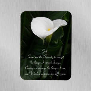 Íman Serenity Prayer Calla Lily Floral