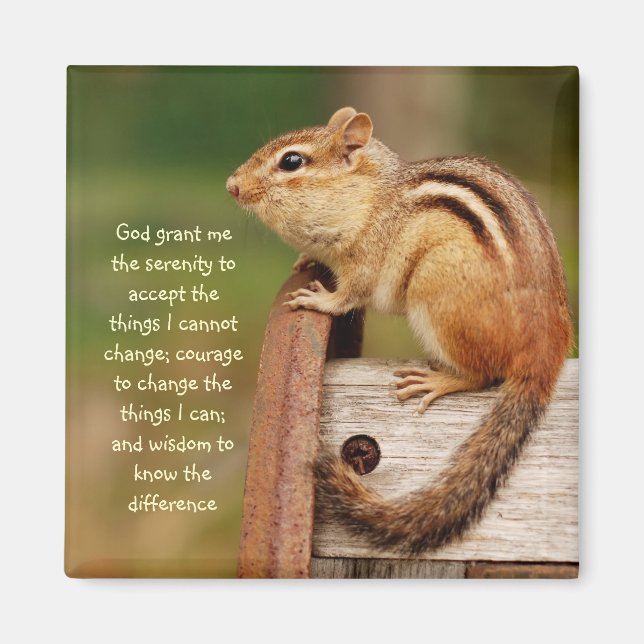 Íman Serenity Prayer Chipmunk Magnet (Frente)