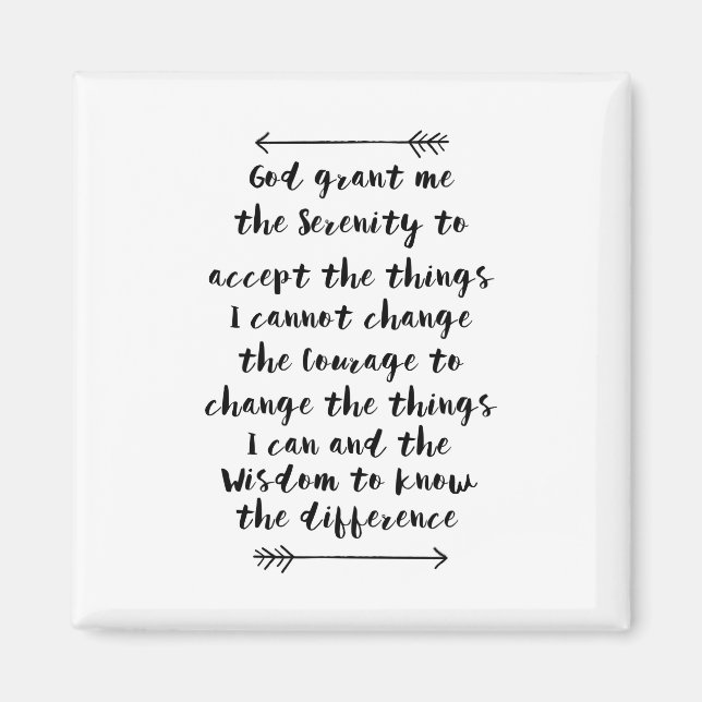 Íman Serenity Prayer Magnet (Frente)