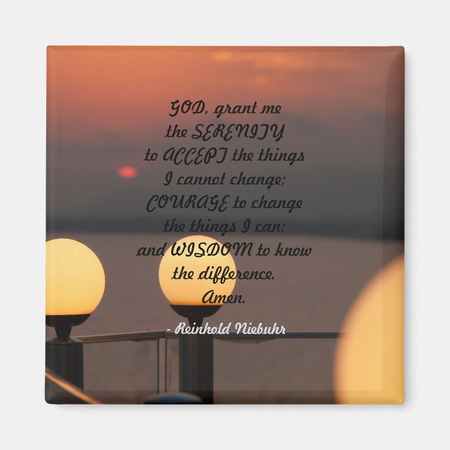 Íman Serenity Prayer Magnet (Frente)