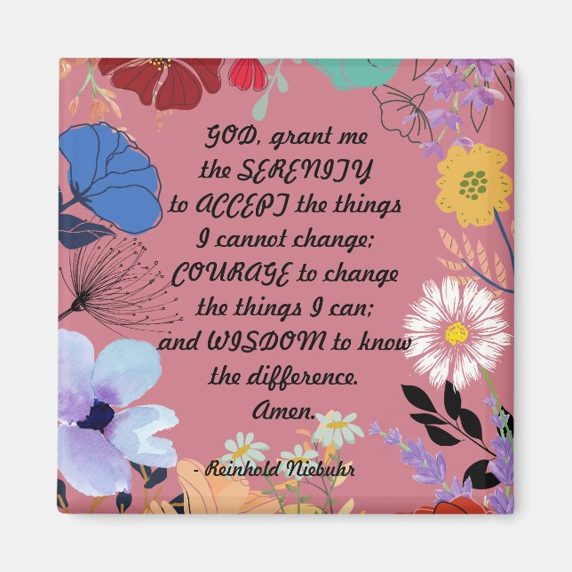 Íman Serenity Prayer Magnet (Frente)