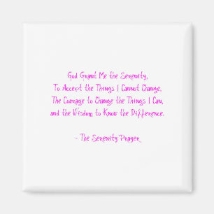 Íman Serenity Prayer Magnet PINK